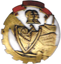 Rare badge from 1933 with Stalin and Lenin.