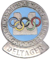 Olympic games Oslo 1952, participation badge
